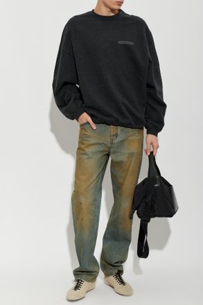 Jacquemus Cotton Sweatshirt Ruban, Mens, Grey
