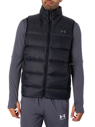 Under Armour Mens Outerwear Vests Mens Ua Storm Armour Down 2.0 Vest, Black, 1372650-001, SM