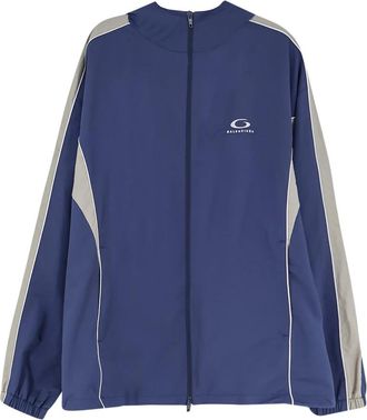 Balenciaga Trainingsjack - Heren - Zomerjassen - Blauw - M - Polyester - Jassen