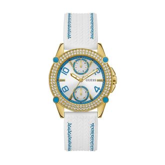 Guess Sporty Spice Watch - Dames - Horloges - Wit - ONE Size - Leer - Accessoires