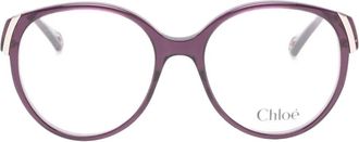 Chloé Bril met rond montuur - Paars