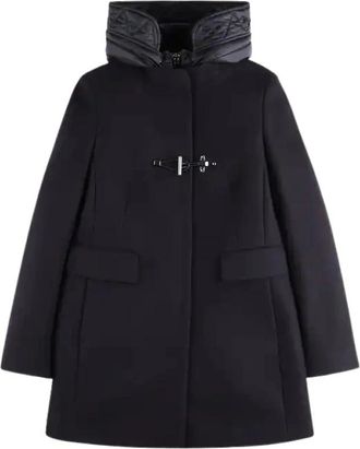 Fay Toggle Coat - Dames - Mantel - Blauw - 2XL - Wol - Jassen