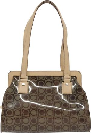 Ferragamo Gancini Tote Vinyl Plastic Tote Bag Bag (Pre-Owned)