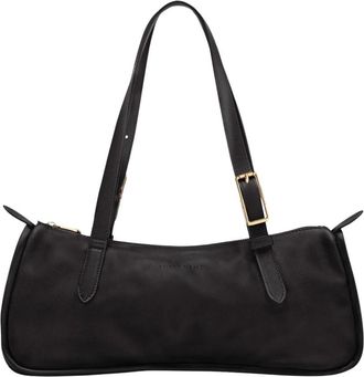 Longchamp Looong Schoudertas - Dames - Tassen - Zwart - Maat: ONE Size Leer