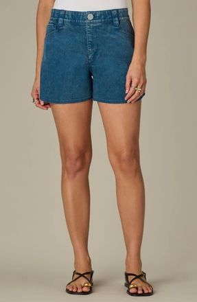 Wit & Wisdom Skyrise Dolphin Hem Denim Shorts in Moroccan Blue at Nordstrom, Size 14