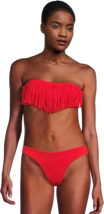 L*Space LSpace Dixie Bikini Top Womens Flame Strapless Bandeau Swimwear GBO2343