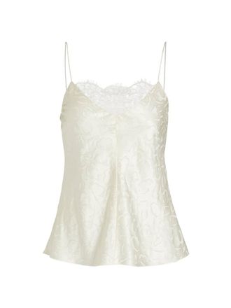 Rosetta Getty Lace Camisole In Ivory