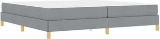 vidaXL Vidaxl - Cama Tipo Box Spring Gris Claro, Marr&oacute;n 200 X 200 Cm