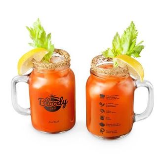 Final Touch Bloody Mary Mason Jar Glasses, Set of 2 in Clear at Nordstrom