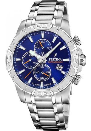 Festina F20704-2 Mens Timeless Chronograph Watch - Silver - One Size