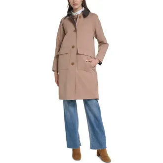 Cole Haan Reversible Rain Mac Coat in Khaki at Nordstrom, Size X-Small