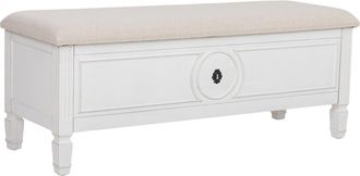 Wanderlust Deco Banco De Madera Blanco 120x43x48h Cm