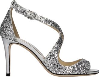 Jimmy Choo London Gray Plastic Strap-On Womens Sandals