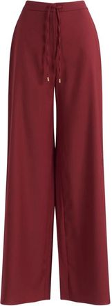 Max Mara Mstcrisma Wijde Broek - Dames - Wijde Broeken - Rood - 3XS - Wol - Broeken