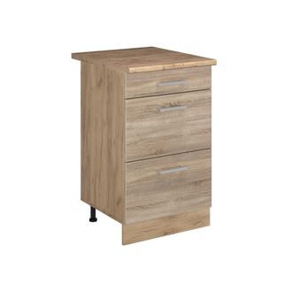 Vicco Mueble Bajo De Cocina R-line, Sonoma/roble Dorado, 50 Cm Encimera Roble Dorado, Vicco