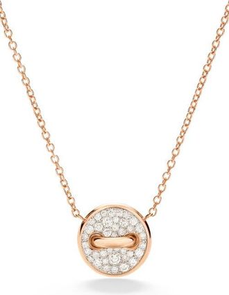 POMELLATO Pom Pom Mother-of-Pearl & Diamond Reversible Dot Pendant Necklace at Nordstrom