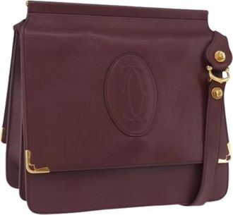 Cartier Pre-owned Vintage Shoulder Bag - Dames - Vintage Schoudertas - Rood - ONE Size - Leer - Vintage
