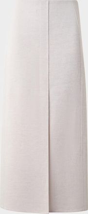 Akris Twisted Linen Double-Face Midi Pencil Skirt