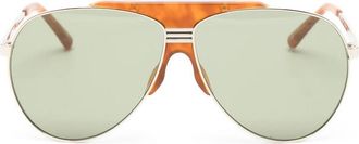 The Attico X Linda Farrow Amelia Pilot-frame Sunglasses