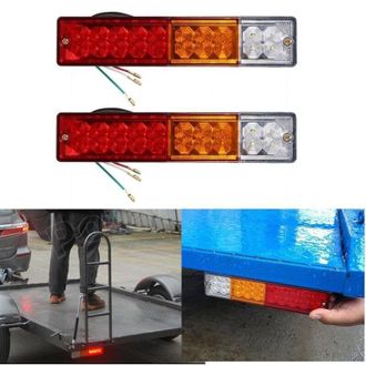 OEM Juego De 2 Luces Led De 12 V Para Remolque, Luces Traseras Led Universales De 20 Led Con Funci&oacute;n De Marcha Atr&aacute;s, Freno, Intermitente Y Faro Trasero P