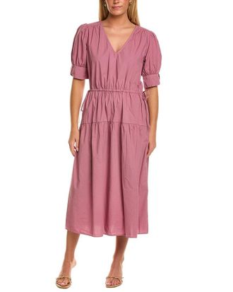 Velvet Lianna Short Sleeve Midi Dress