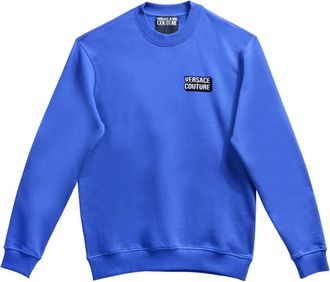 Versace Jeans Couture Felpa Couture - Heren - Sweatshirts - Blauw - S - Katoen - Hoodies & sweatvesten