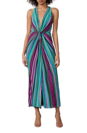 Diane Von F&uuml;rstenberg Zella Stripe Racerback Maxi Dress in Tropez Stripe Gossip Pink at Nordstrom, Size X-Small