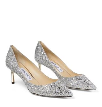Jimmy Choo London Romy 60 Glitter Pumps Size 38