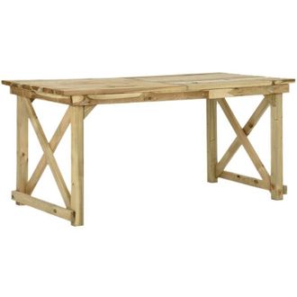 vidaXL vidaXL Tavolo da Giardino 160x79x75 cm in Legno