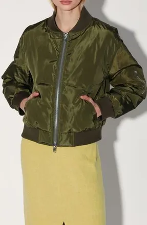 Walter Baker Elias Bomber Jacket in Olive at Nordstrom Rack, Size X-Small