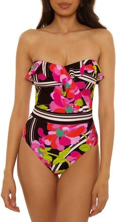 Trina Turk Bougainvillea One-Piece Swimsuit in Multi at Nordstrom, Size 14