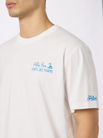 MC2 Saint Barth Man Classic Fit Cotton Jersey T-shirt Portofino With Vado A Forte Print Alle Boe Special Edition