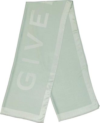 Givenchy Accessoires, Dames, Groen, ONE Size, Wol, 4G Sjaal