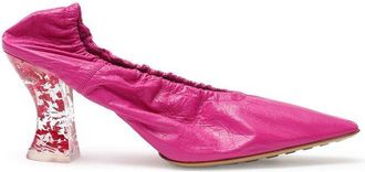 Bottega Veneta Fuchsia Leather Womens Slippers