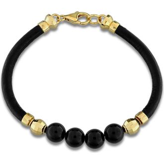 Delmar Onyx Beaded Bracelet in Black at Nordstrom Rack