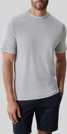 Robert Barakett GEORGIA SS CREW W/TRIM in Chalk at Nordstrom, Size Xx-Large