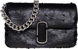 Marc Jacobs The Sequin J Marc Schoudertas - Dames - Schoudertassen - Zwart - ONE Size - Polyester - Tassen
