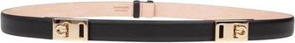 Ferragamo Verlengbare Hug Riem - Dames - Riemen - Zwart - ONE Size - Leer - Accessoires