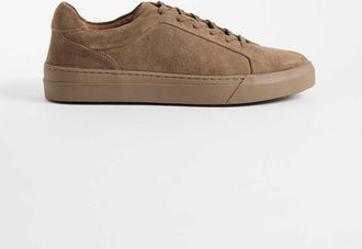 Asos Sneakers stringate in camoscio color tortora-Marrone