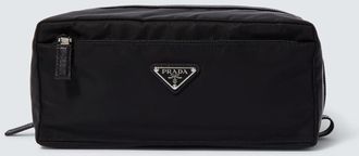 Prada Re-Nylon leather-trimmed toiletry bag