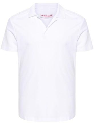 Orlebar Brown Felix camp collar polo shirt - White