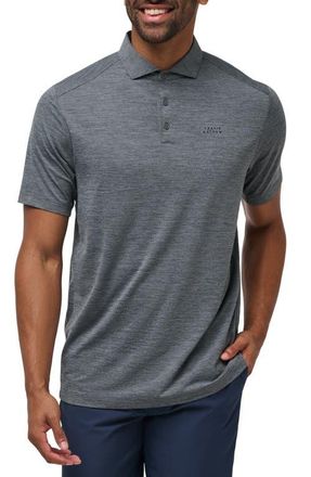 Travis Mathew Heater Pro Performance Golf Polo in Heather Grey at Nordstrom, Size Medium
