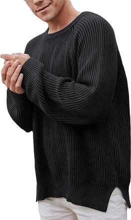 Generic MenS Chunky Knit Sweater, MenS Ribbed Pullover, MenS Oversized Warm Jumper, MenS Casual Long Sleeve Sweater, MenS Winter Knitwear, MenS Round Neck Jum