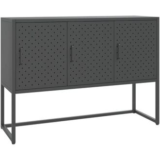 vidaXL Aparador De Acero Antracita 105x35x75 Cm Vidaxl