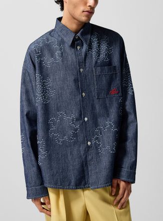 Marni Mens Holey suns loose chambray shirt