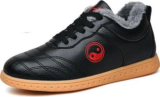 Generic Unisex Taekwondo Shoes Lightweight Boxing Kung Fu Tai Chi Sport Gym for Children Adults(Black,2.5 UK)