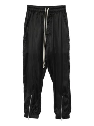 Rick Owens drawstring zip-cuff trousers - Black