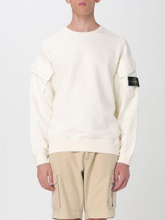 Stone Island Felpa a girocollo in cotone con logo Stone Island