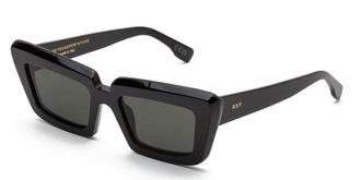 Retro Superfuture COCCODRILLO WHITE 2GS Mens Sunglasses Black Size 57