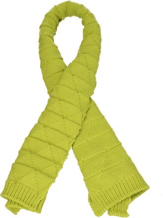 Bottega Veneta Damens Wollschal Gr&uuml;n/Zeder